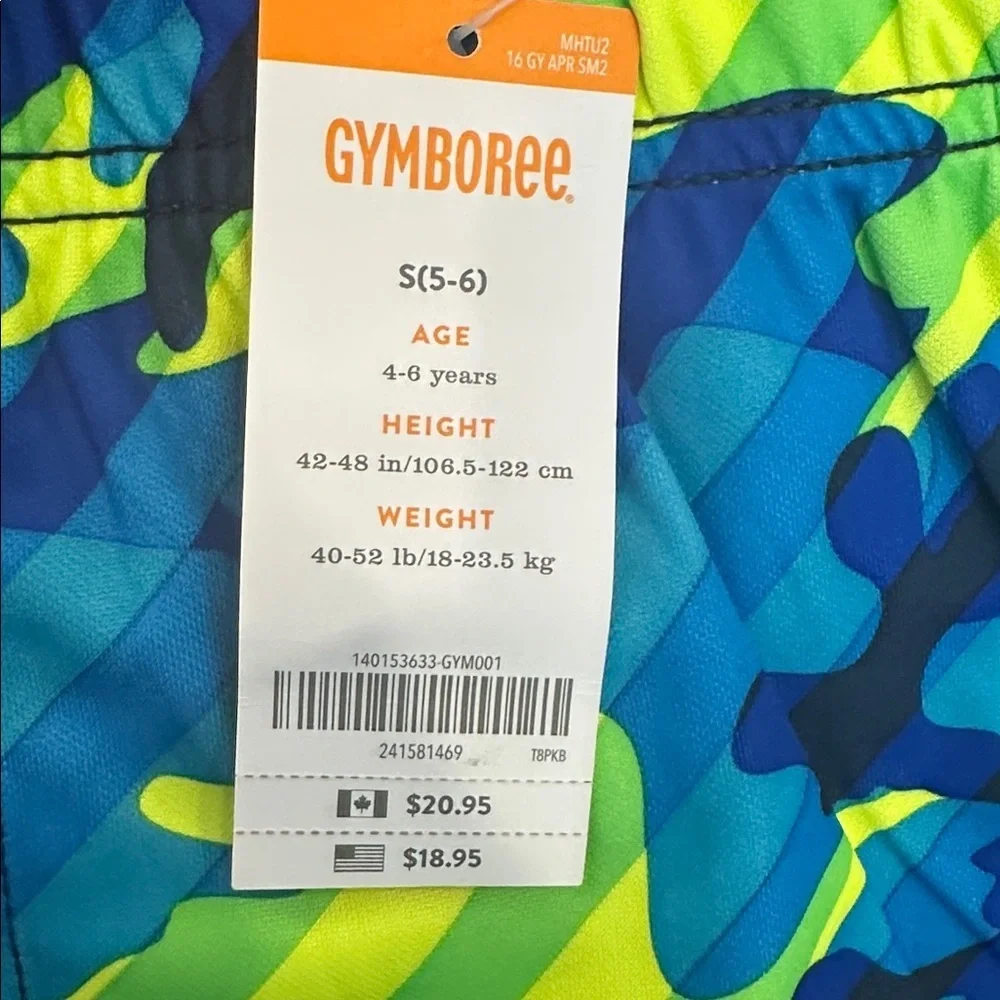 NWT Gymboree Matching Athletic Shorts & Shirt Size 5-6